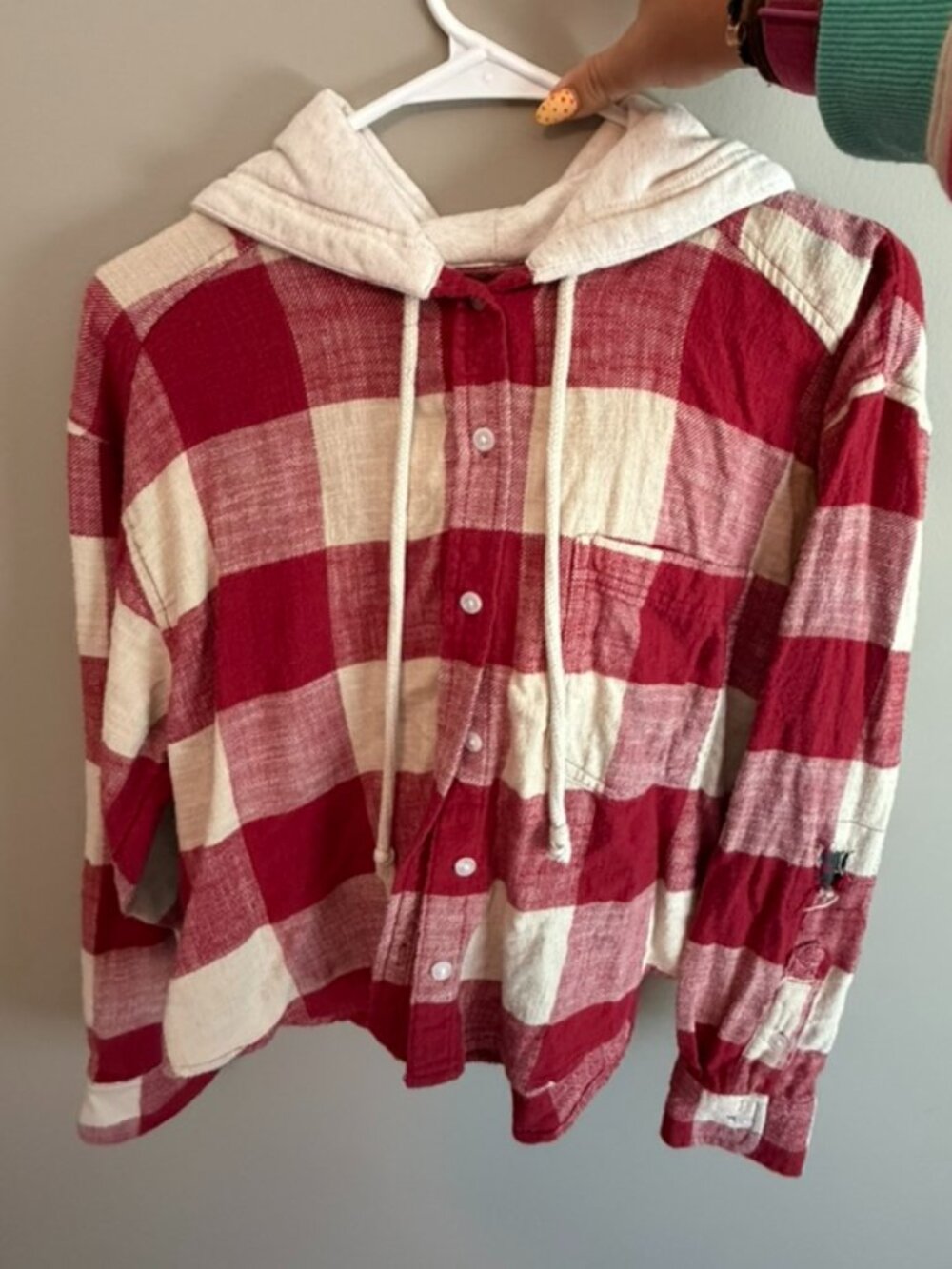 Red plaid button up